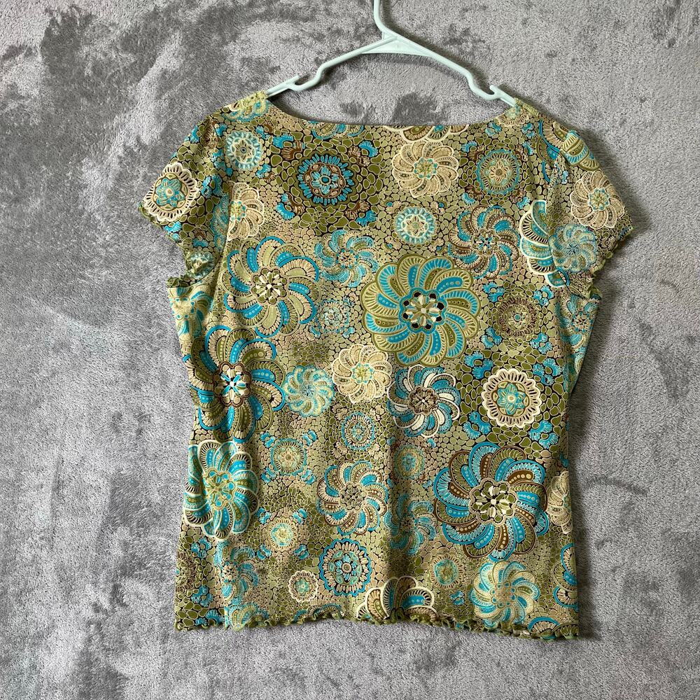 Vintage Y2K Fairy Boho Two Piece Set Floral Paisley Cottagecore Babydoll Lace XL - Picture 5 of 8